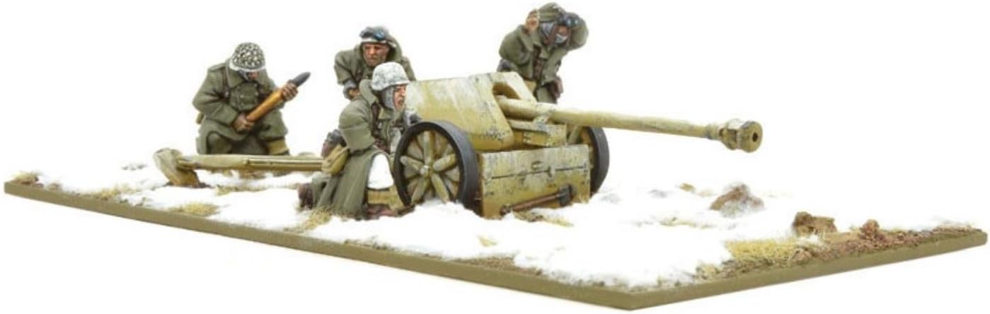 Warlord Games, German Heer 75mm Pak 40 anti-tank gun (Winter), 28mm Bolt Action Wargaming Miniatures