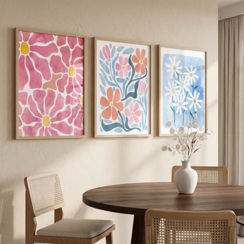 Image of kotart Painting Boho Wall Art Home Decoration Paintings With Frame For Living Room Bed Room Hotel Wall Decor Digital Reprint Set of 3 (10X13 inch)