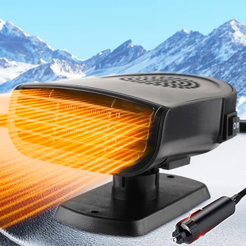 Car Heater Portable Car Heater: 12V 2-in-1 Portable Defroster That Plugs into Cigarette Lighter for...