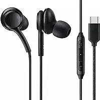 Fones De Ouvido Com Fio Tipo C Intra Auricular Microfone Integrado Compativel iPhone 15 15 Pro 15 Pro Max 16 16 Pro Max Com Fio Fones Estéreo Compatíveis ANDROID LG Qualidade Premium