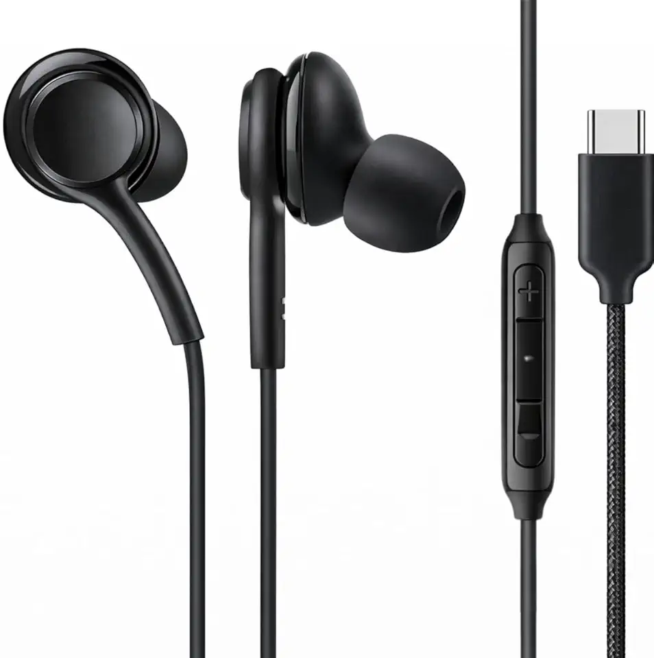 Fones De Ouvido Com Fio Tipo C Intra Auricular Microfone Integrado Compativel iPhone 15 15 Pro 15 Pro Max 16 16 Pro Max Com Fio Fones Estéreo Compatíveis ANDROID LG Qualidade Premium