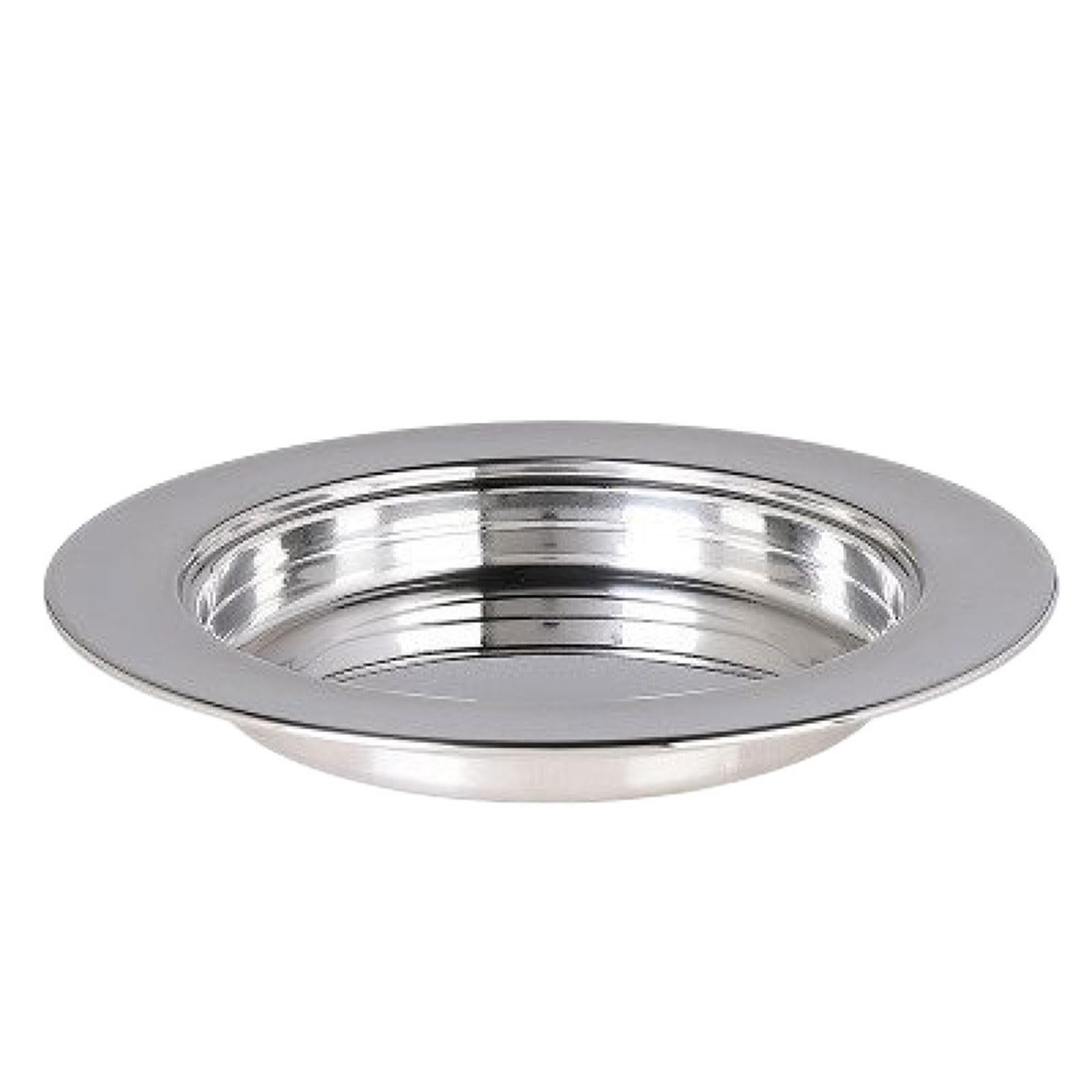 Assiette à pain empilable en acier inoxydable avec couvercle pour événement et rassemblements religieux, design peu encombrant, assiette de cérémonie empilable en acier inoxydable