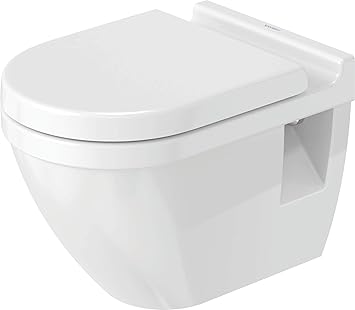Duravit 2200090000 Starck 3 Wall Mount Toilet Bowl, White Finish