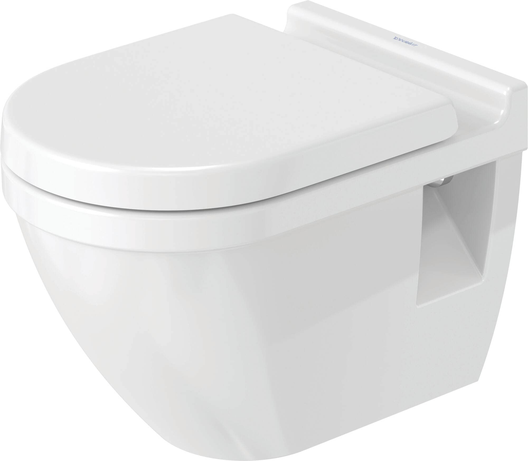 Duravit 2200090000 Starck 3 Wall Mount Toilet Bowl, White Finish 