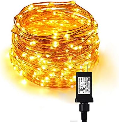 Chalpr LED String Lights, 66ft/20M 200 LEDs Plug in Outdoor and Indoor Decorative Waterproof Copper Wire Warm White Starry Fairy Lights for Bedroom,Garden,Patio,Parties,Wedding,Valentine's Day