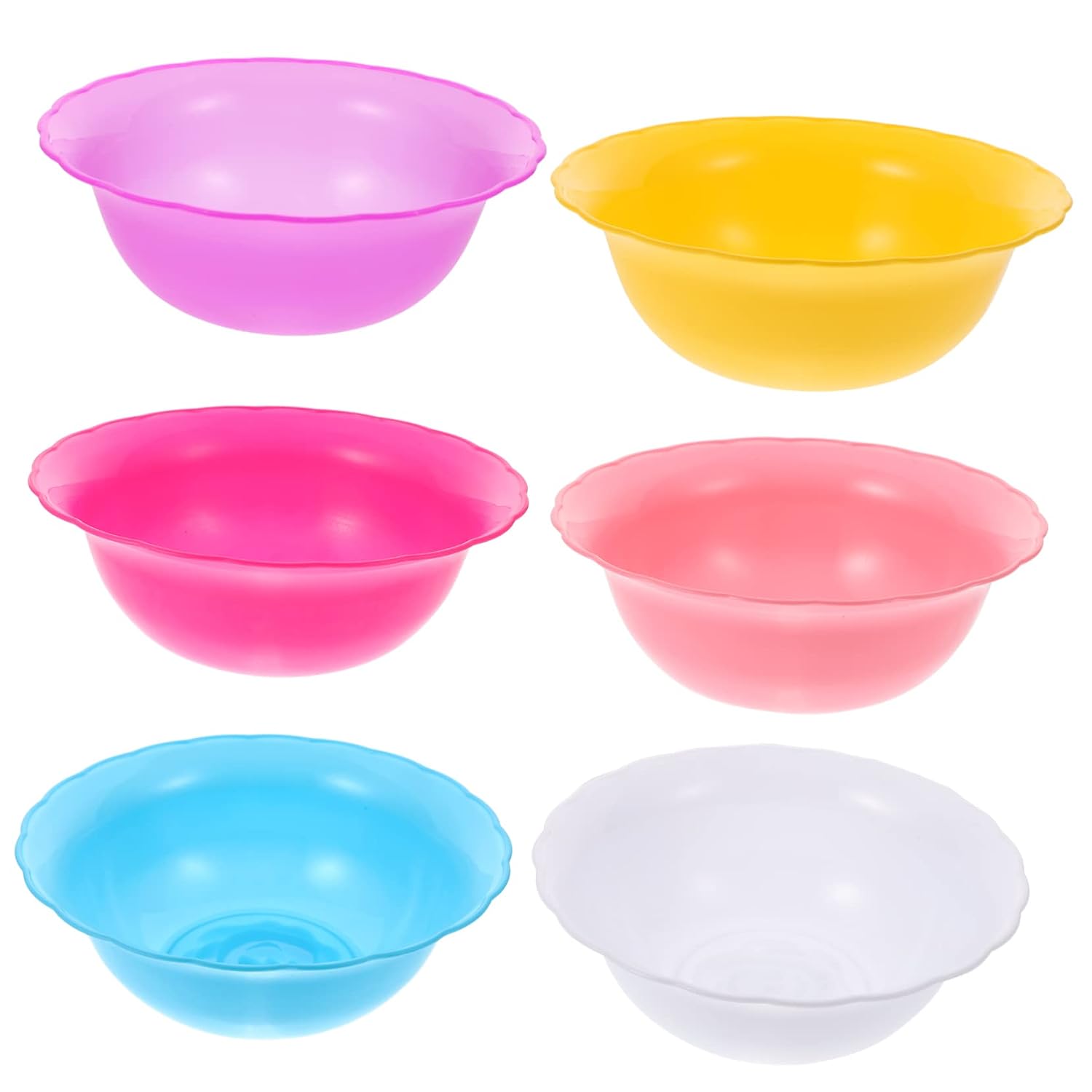 6Pcs Plastic Wash Basin for Face Cleansing, Salon Spa Use