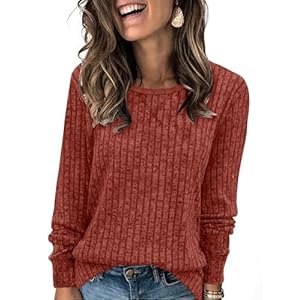 XIEERDUO Long Sleeve Shirts for Women Tunic Tops Casual Fall Tops Lightweight Sweaters 2024