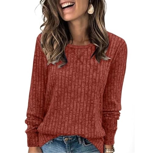 XIEERDUO Long Sleeve Shirts for Women Tunic Tops Casual Fall Tops Lightweight Sweaters 2024