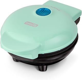 Dash Mini Maker Grill Aqua - Compact Indoor Electric Grill with Nonstick Surface, Quick Heat-Up, Easy Clean & Store