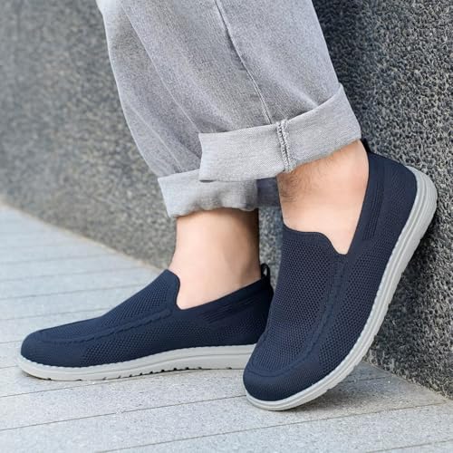 Image of 1TAZERO Men Slip On Shoes Loafer with Arch Support Insoles,Men Casual Shoes for Plantar Fasciitis