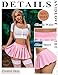 Avidlove Women Sexy Role Play Pleated Mini Skirt Ruffle Micro Skirt for Schoolgirl Pink S