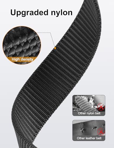 JUKMO Ratchet Belt for Men, Nylon Web Tactical Belt with Automatic Slide Buckle, Adjustable Trim to Fit3