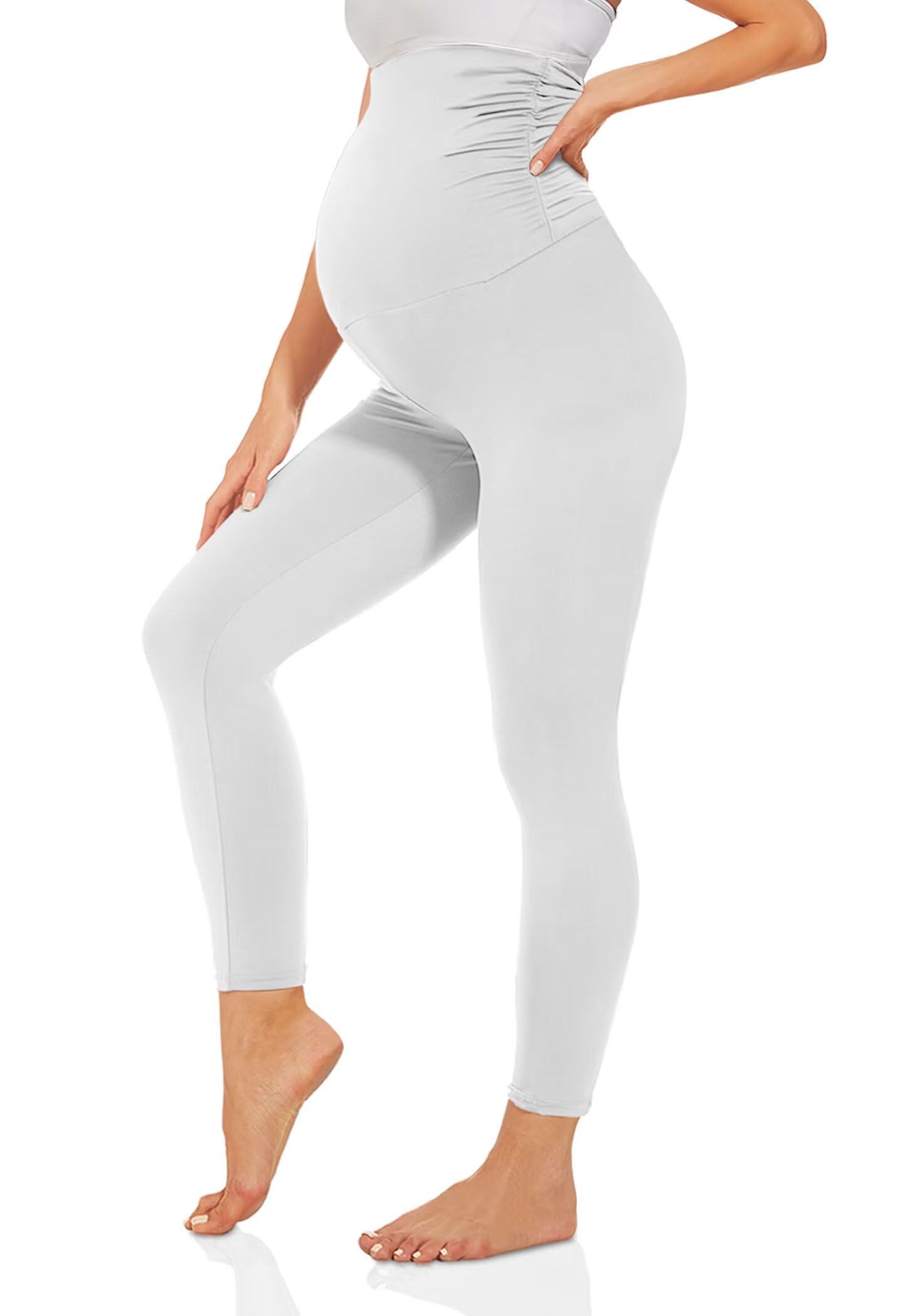 TNNZEET Umstandsleggings High Waist Umstandsmode Damen Umstandshose Schwangerschaft Leggings Lang für Yoga