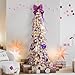 KI Store Purple Glitter Picks Sprays Set of 20 for Mardi Gras Decorative Picks Christmas Tree Wreath Garland Floral Arrangement Decoration