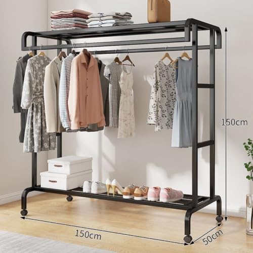 Porte-manteau en métal avec étagère au design moderne - 3