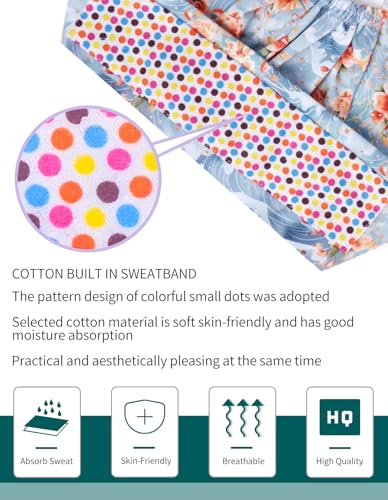 Image of Kousenpu Scrub Caps for Women, Adjustable Women's Surgical Cap with Buttons, Breathable Cute Design for Nurses and Doctors