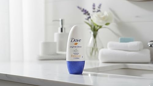 Miniatura 3 de Dove Original Clean Roll On Desodorante, sin aluminio, protección contra olores durante todo el día, paquete de 4, 1.7 onzas líquidas cada uno, 4