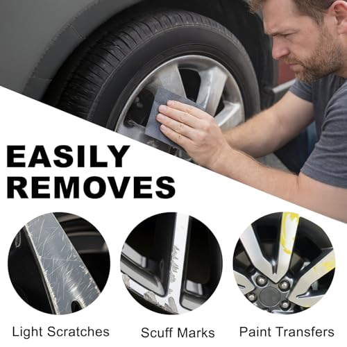 Image of Premium Wheel Scratch Repair Kit | Satin Silver Rim Touch-Up Pen 30ml | DIY Kit with Filler, Sanding Tools, Spatula & Tape | Deep Rim Repair for Painted Alloy Wheels