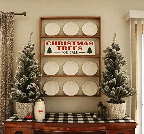Fixer-Upper Christmas Trees For Sale Wood Sign/Rustic Christmas Sign/Weathered Hand Painted Christmas Sign/Large Distressed Christmas