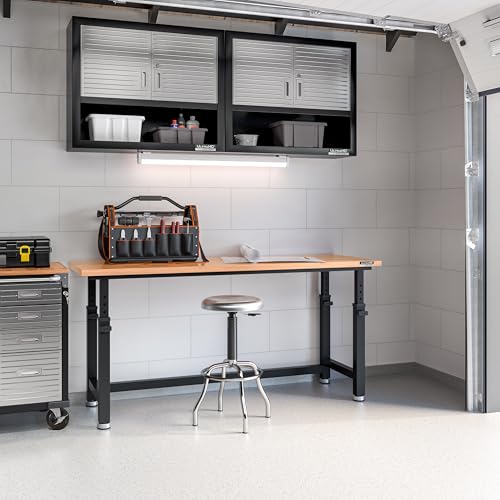 Mobile Rolling Workbench with Wood Top