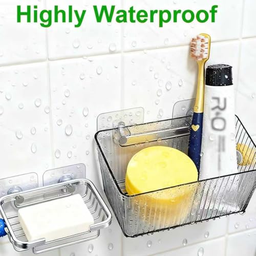 Image of Picture Hanging Hooks,6 PCS Heavy Duty Up-Grade Wall Hangers Without Nails,Wall Picture Hangers, Transparent Waterproof Adhesive Picture Hanger,Frame Hanger Sticky Hooks for Bathroom,Kitchen