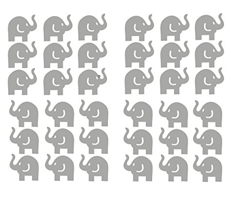 Set de 36 adhesivos de elefantes para pared en vinilo removible miniatura 3