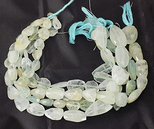 Aquamarine Faceted Nuggets : perles en pierre naturelle haut de gamme pour création de bijoux