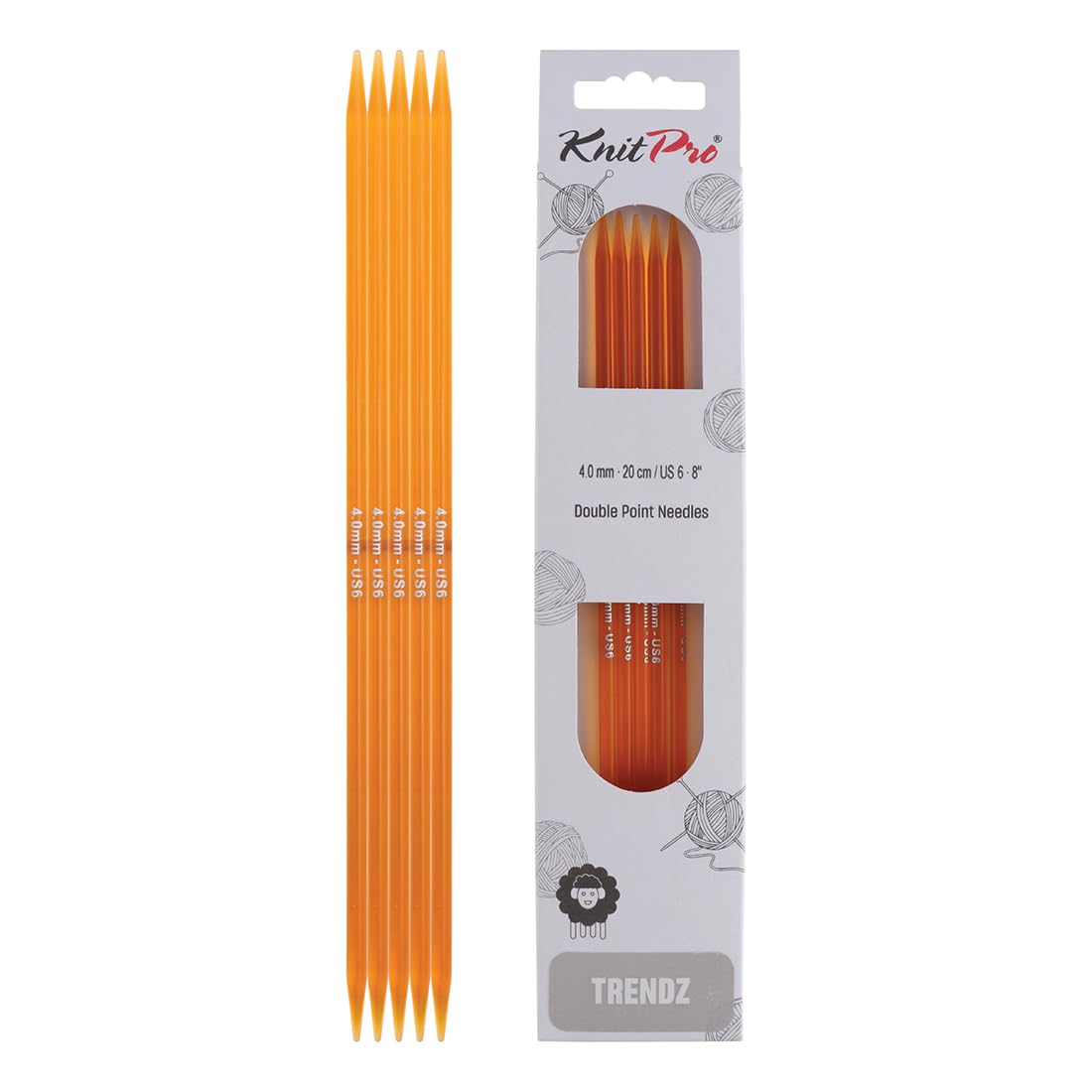 KnitPro Trendz Double Pointed Needles 8" (20cm) | 4.00mm