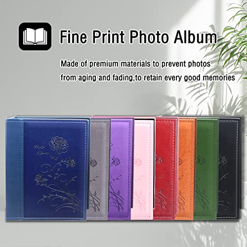 Miaikoe Photo Album 5X7 Clear Pages Pockets Leather Cover Slip Slide In Photo Album Holds 100 Vertical 5X7 Photos Picture Book For Wedding Family (Pink) #TOP5