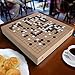 WE Games Go Game Set 12 Inch - Traditional Go Set with Pull-Out Storage Drawers, Portable Wood Veneer Goban, Strategy Board Games for Adults, Go Board Game