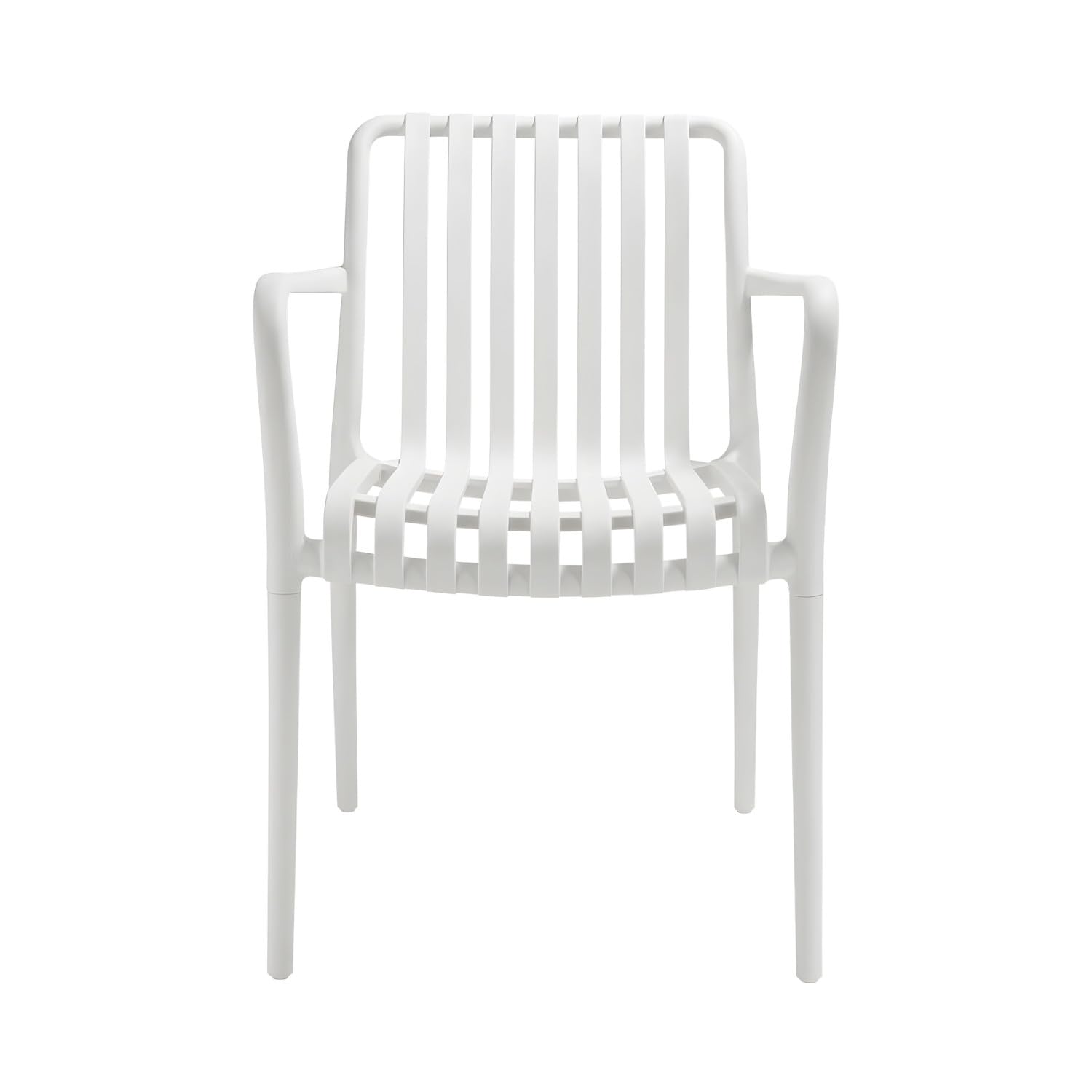7H SEVEN HOUSE Pack de 6 Sillas Apilables de Exterior con Reposabrazos Kaia en Polipropileno 7house | Práctico y Ligero