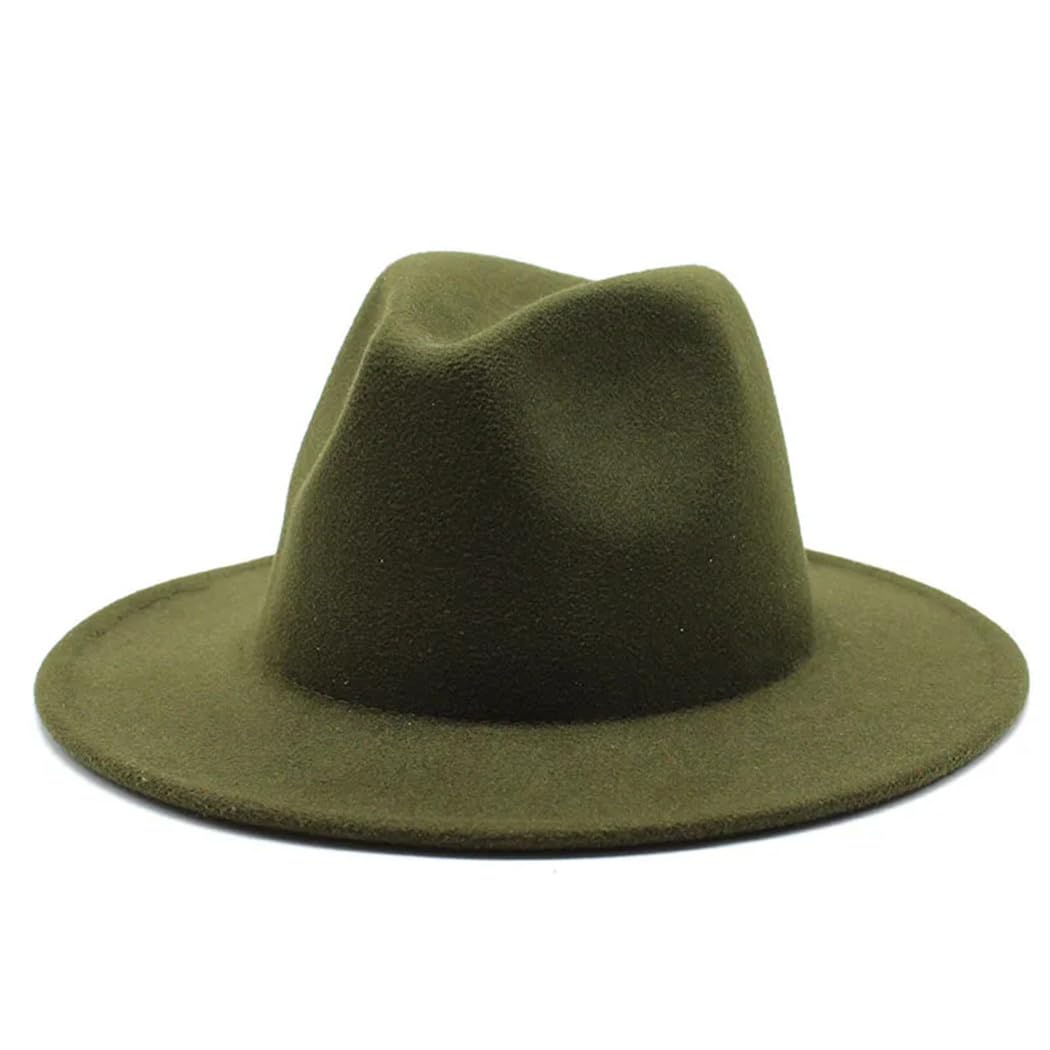 Big Brim Cappelli Per Le Donne Vintage Chiesa Cappelli Flat Brim Jazz Cap Inverno Delle Donne Cappello Feltro