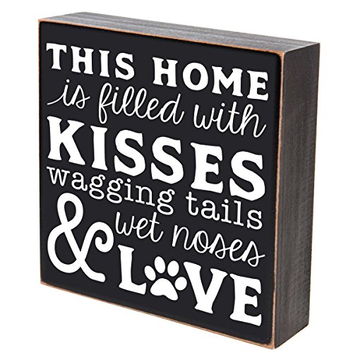 LifeSong Milestones This Home is Filled with Kissed waggin Tails Pets Gifts for Dog cat Pet Lover Gift Box Birthday Gifts for Pets 6x6 (This Home is Filled with Kisses)