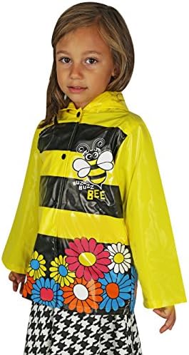 Yellow Bumble Bee Sunflowers Raincoat 