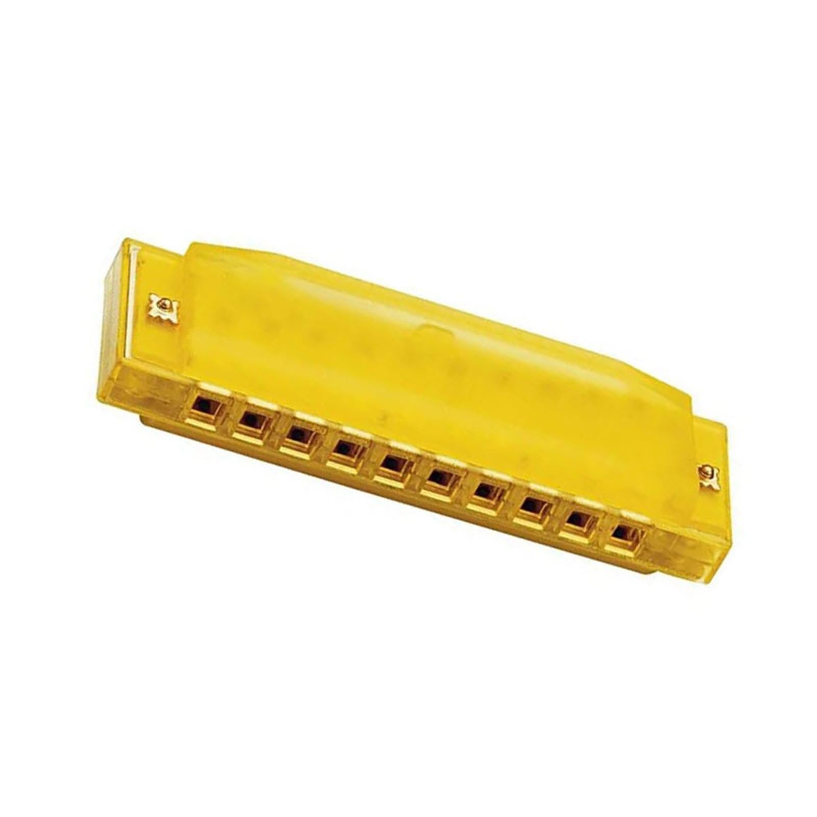 Harmonijka Dorosłych Harmonijka Ustna Przezroczysta Z 10 Otworami W Tonacji C Odpowiednia Dla Początkujących Wykonana Plastiku Zestawie Futerałem(Yellow)