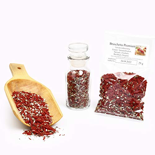 Bruschetta Premium, Bruschetta Mischung, Bruschetta Gewürzmischung, Bruschetta Classico, Bruschetta Mix für Bruschetta Brot Gewürz & Bruschetta Aufstrich, 25g