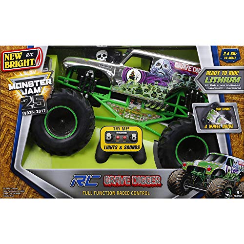 monster jam official grave digger rc truck scale 2.4 ghz
