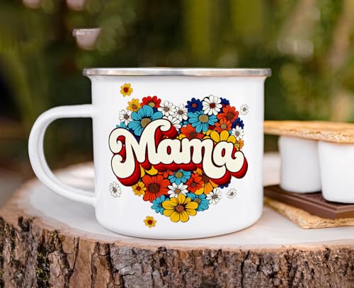 Taza Camping Retro Floral para Mamá 16oz miniatura 4
