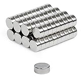 EXTRA STARK: 80er Set extra starke NEODYM-MAGNETE Ø 7 mm x 3 mm mit Nickel-Kupfer-Beschichtung als Schutz vor Korrosion in der Magnetstärke N42.