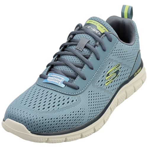 Image of Skechers Men's Track Leshur | Casual, Memory Foam, Machine Washable, Vegan, Lightweight Mesh, Traditional Lace-up