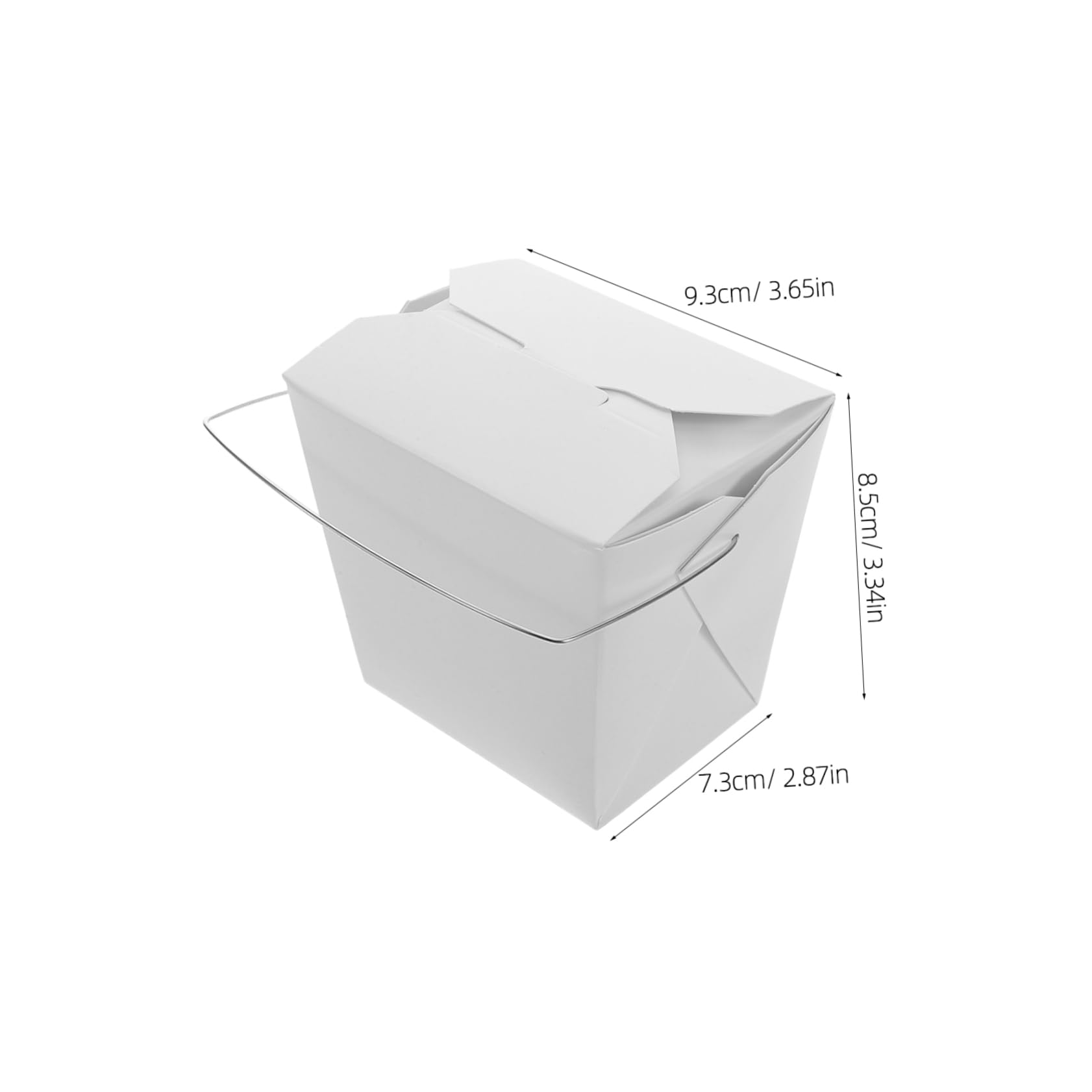 SOLUSTRE Lebensmittelbehälter Vielseitiges Design mit Drahtgriff Chinesische Take Away Boxen aus Papier 50 Stück für Kalte und Warme Speisen für Familienfeiern und Reisen