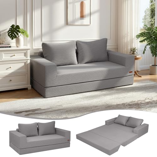 Image of COMAX Convertible Sofa Bed, Futon Sofa Bed, Folding Boneless Couches