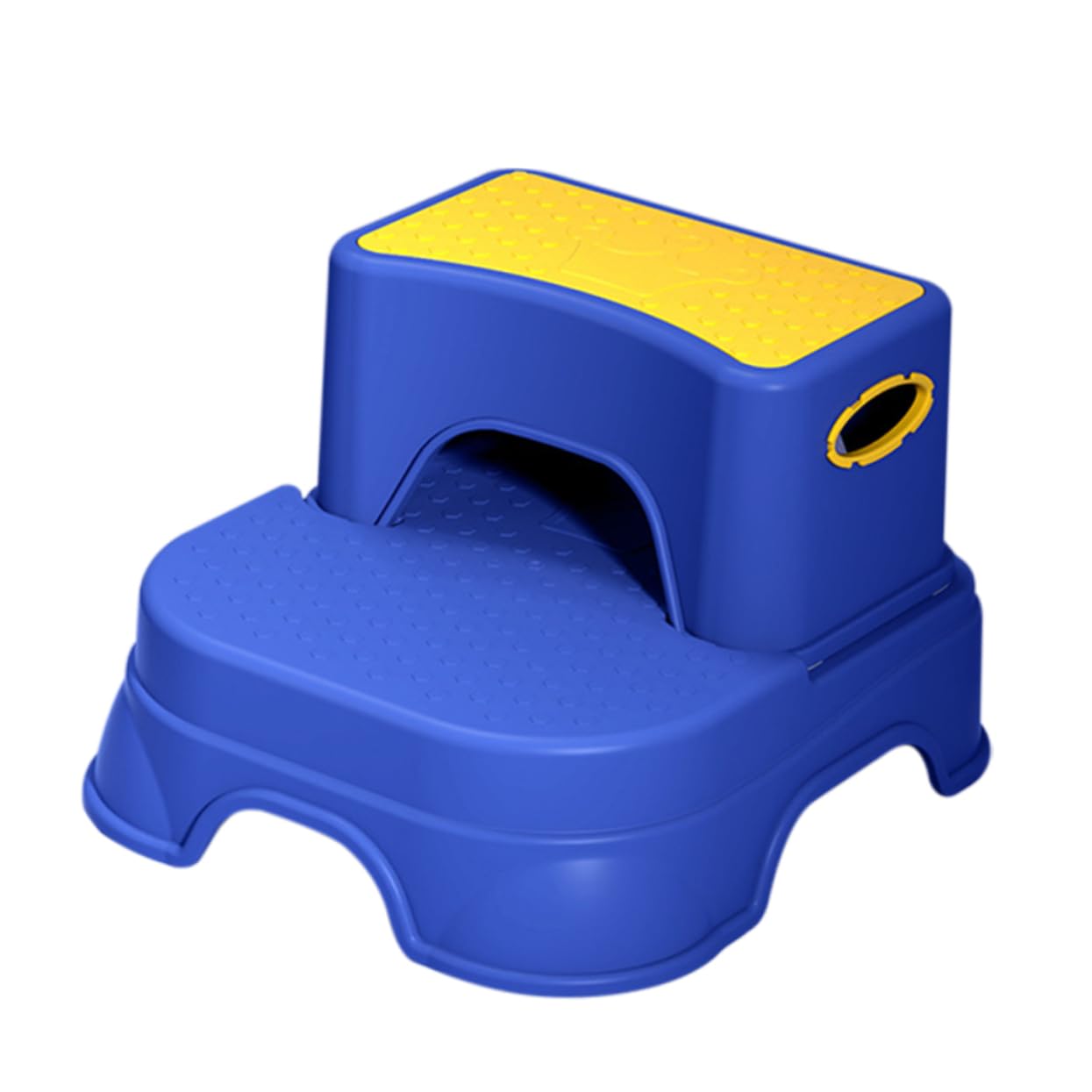 BESTonZON Taburete de Escalón Infantil de Doble Taburete Pies de Baño Antideslizante Herramienta de Seguridad Baño Color Amarillo y Azul