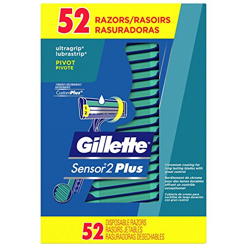 5Star-TD Men s Gillette Custom Plus Disposable Razor With Powder Lubrastrip 52 Count