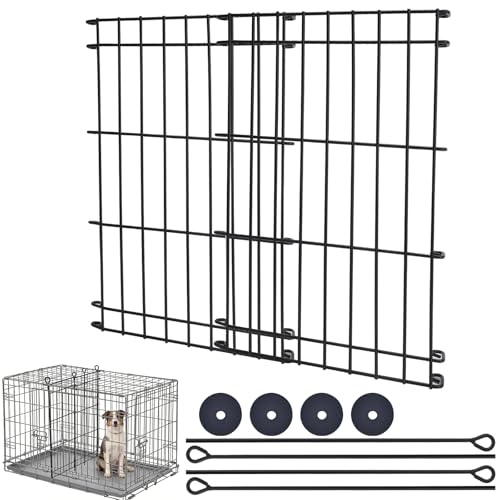 Dog Crate Divider Panel Include 2 Metal Panels 4 Connecting Rods and 4 Spacers Adjustable Metal Pet Kennel Divider 16.9H Adjustable Width 11.8-20.86 Fit for Most Dog Crate (Crate NOT Included)
