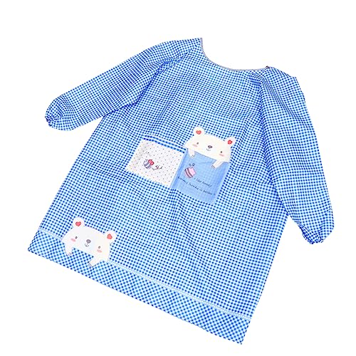 GRIRIW Beautiful Apron Material Apron Scrub Uniform Doctor Work Clothes Korean Version Coverall Apron Simple Apron Long Sleeve Apron Reverse Dressing Anti-greasy