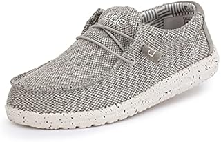 Hey Dude Men's Wally Sox Ash Size 11 | Men’s Shoes | Men's Lace Up Loafers | Comfortable & Light-Weight