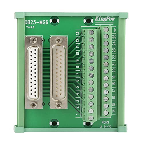 Tablero de conexión DB25 de 5 pines para montaje en riel DIN con conector macho y hembra 8