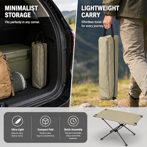 Table de camping pliable compacte et table d'extérieur ultra légère 30kg - 5