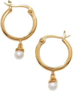 ROOVI 925 Sterling Silver BIS Hallmarked Hoops Pearl Earring I Gift For Women & Girls Price In India